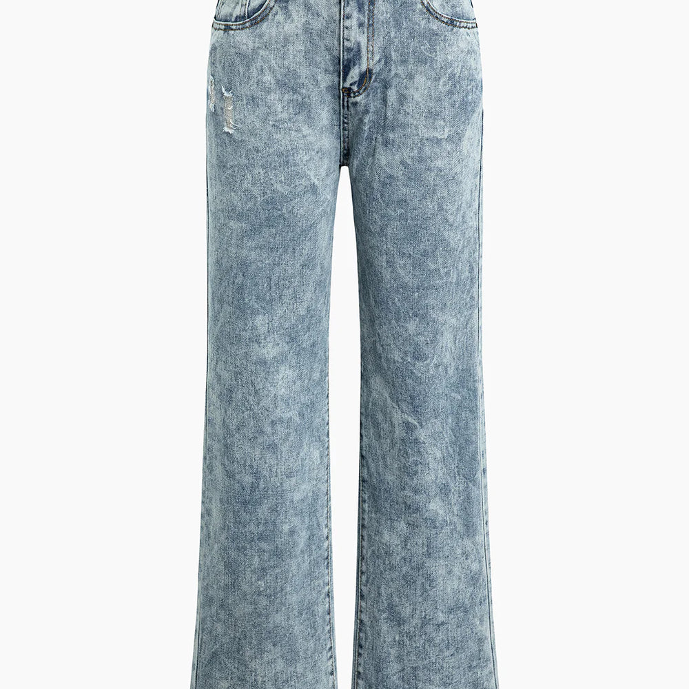 Retro Vibes High-Waisted Jeans