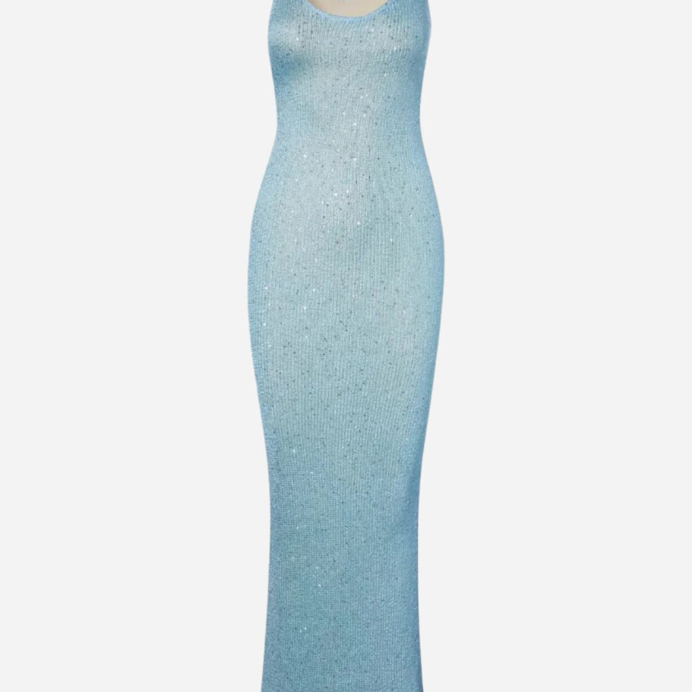 Aqua Sparkle Sequin Dress