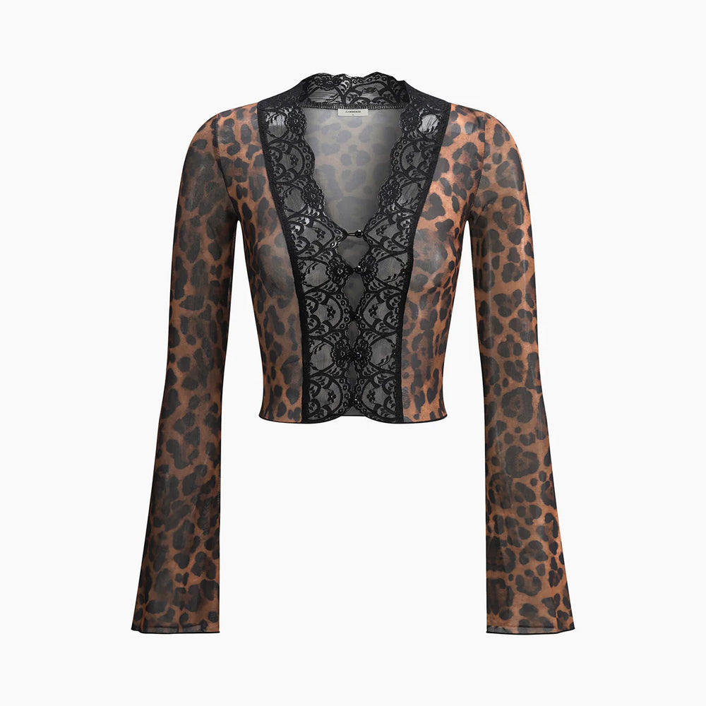 
                      
                        Noir Lace Leopard Mesh Top
                      
                    