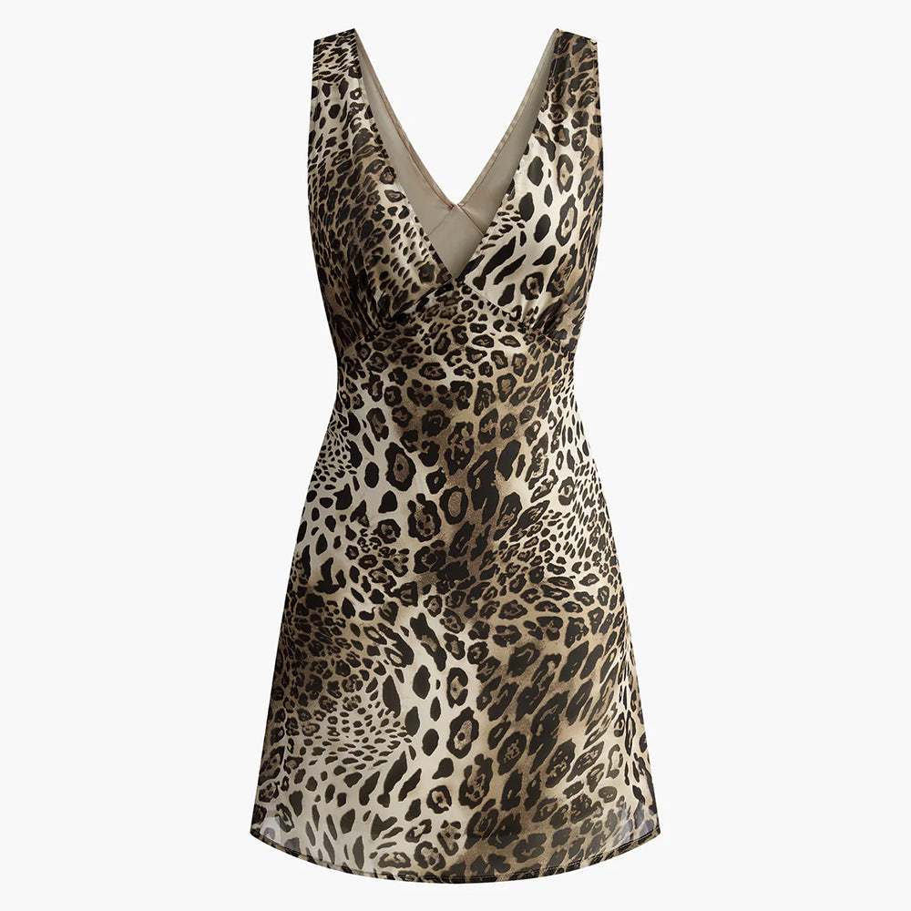 Velvet Leopard Slip Dress