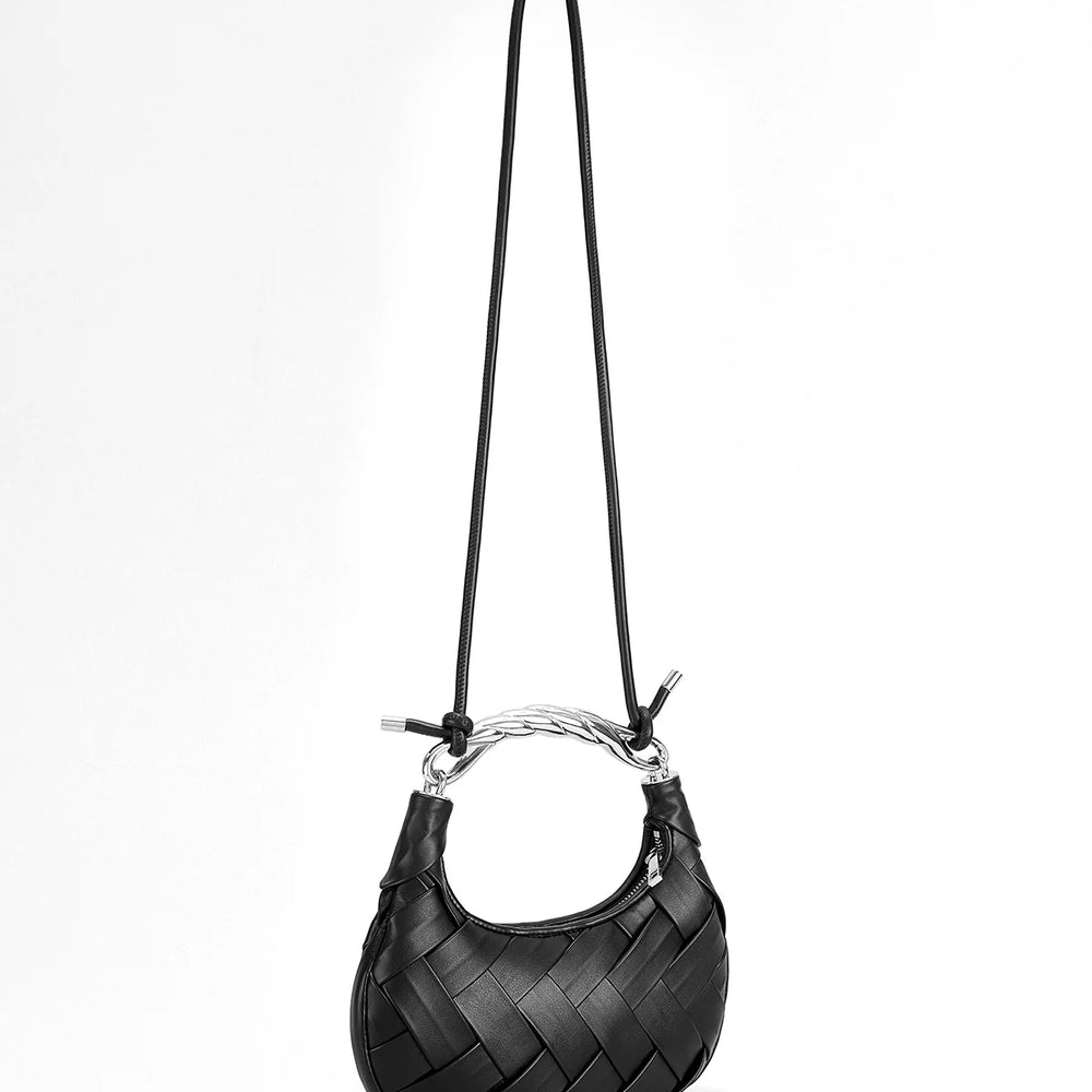 Noir Woven Braided Bag