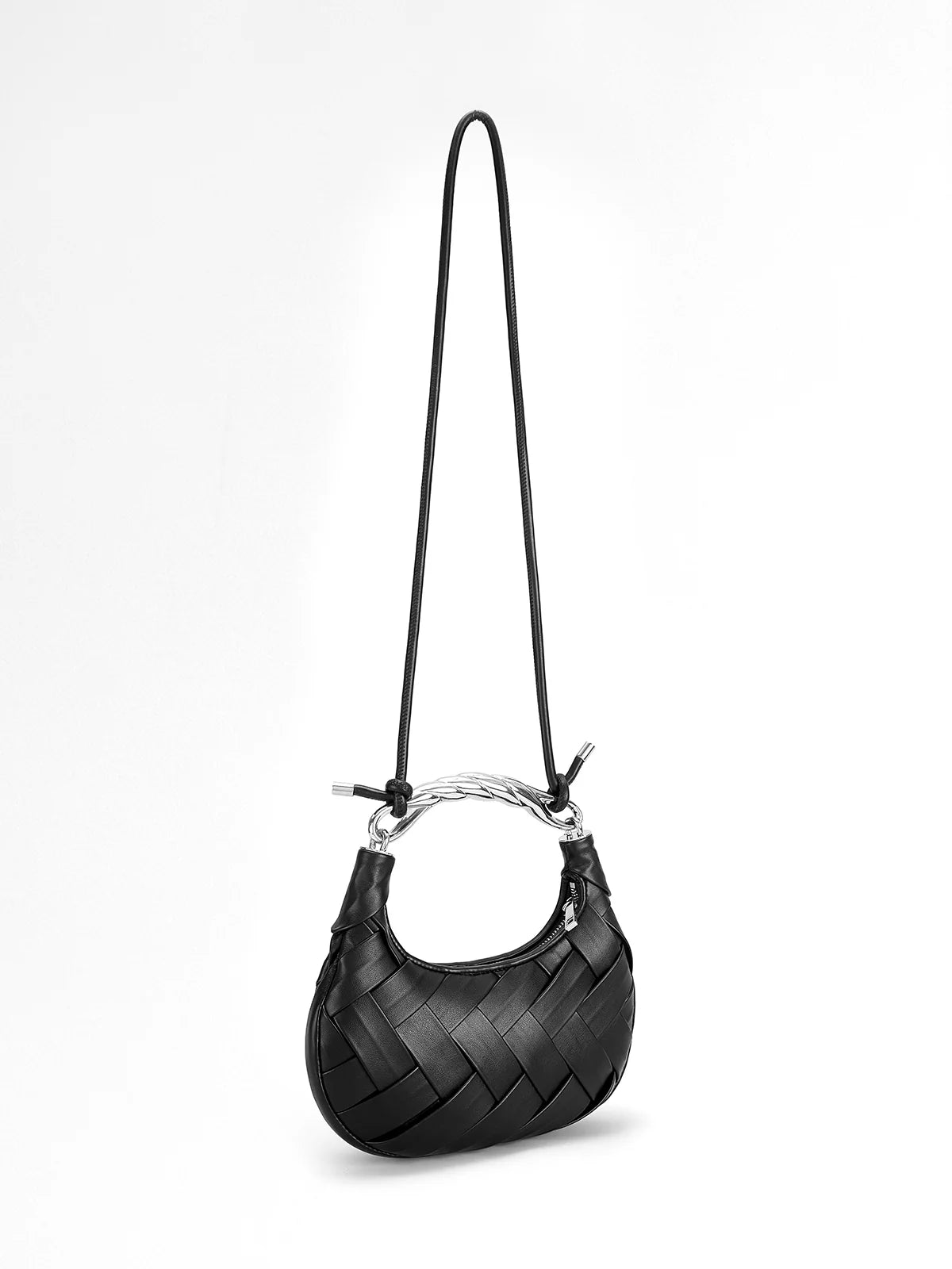 Noir Woven Braided Bag