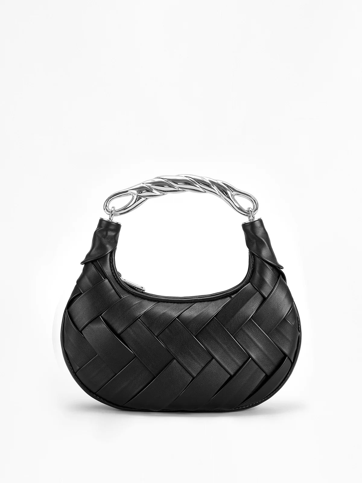 Noir Woven Braided Bag