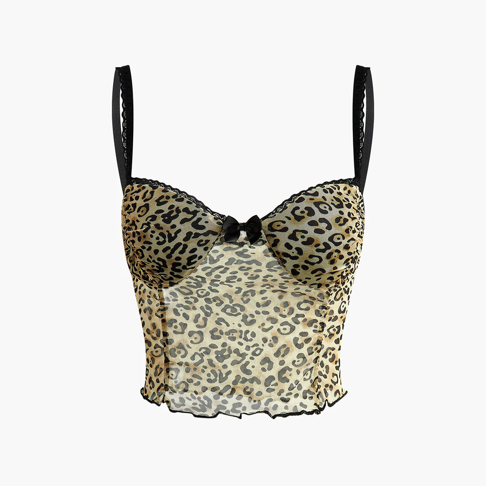 Feline Elegance Sheer Cami