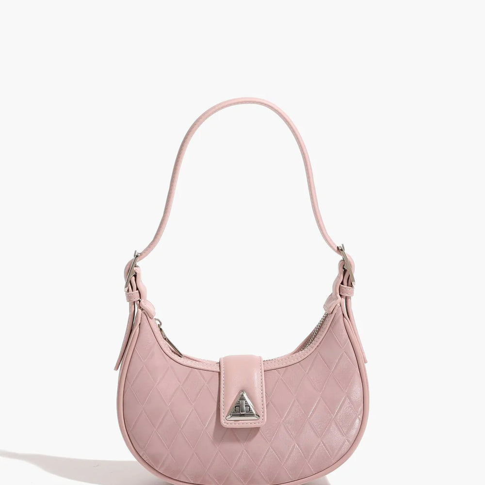 Adjustable Strap Rose Diamond Arc Bag