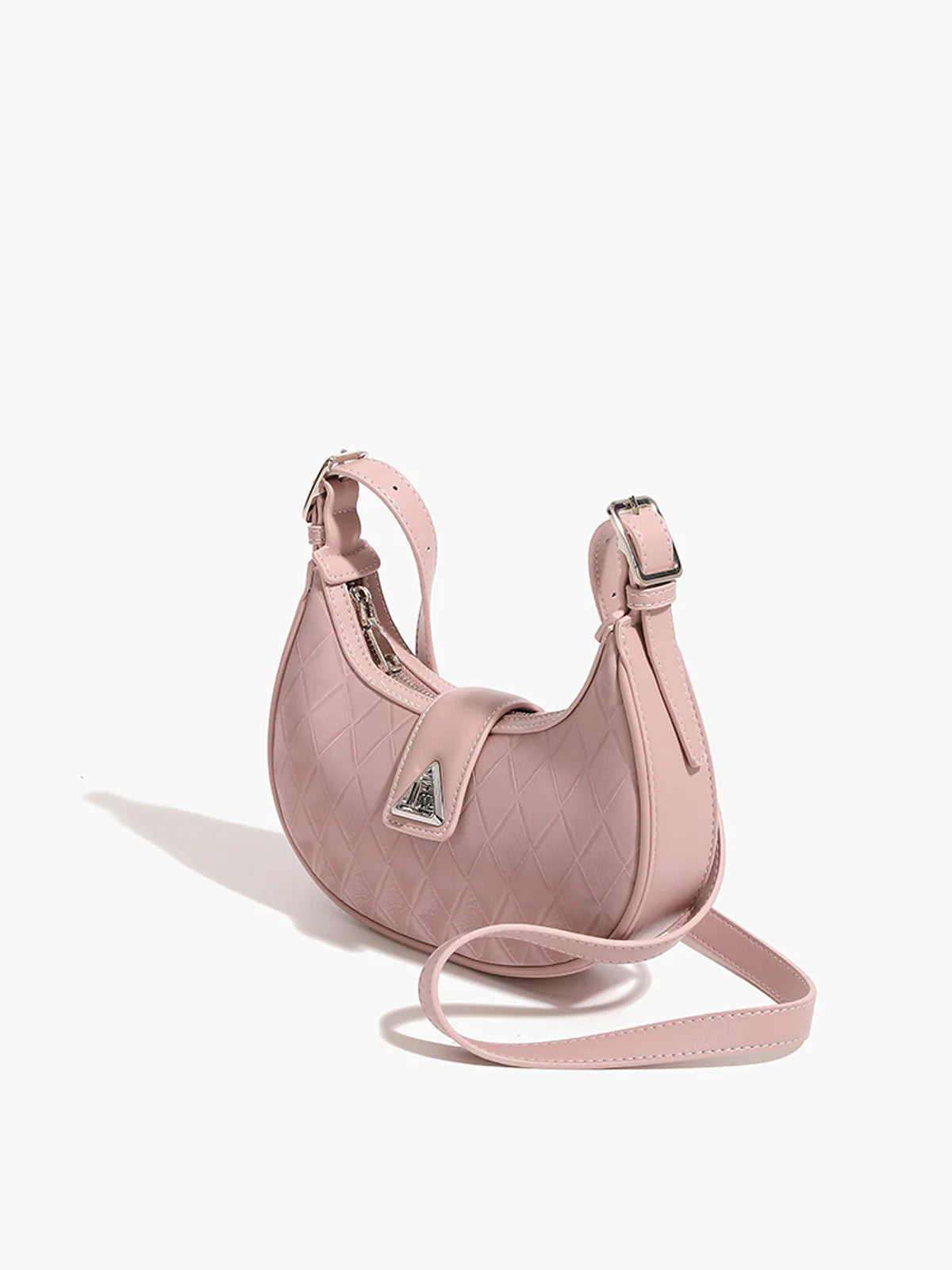 Adjustable Strap Rose Diamond Arc Bag